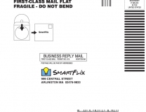 SmartFlix 2-way DVD mailer return envelope